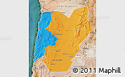 Political Map of TOCOPILLA, satellite outside