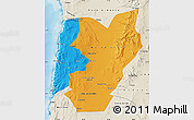 Political Map of TOCOPILLA, shaded relief outside