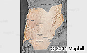 Satellite Map of TOCOPILLA, darken, desaturated