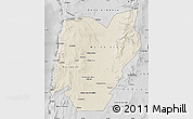 Shaded Relief Map of TOCOPILLA, desaturated