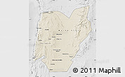 Shaded Relief Map of TOCOPILLA, lighten, desaturated