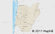 Shaded Relief Map of TOCOPILLA, single color outside