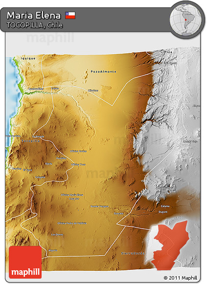 Physical 3D Map of Maria Elena