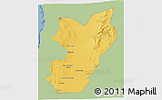 Savanna Style 3D Map of Maria Elena, single color outside