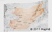 Satellite Panoramic Map of Maria Elena, lighten, desaturated