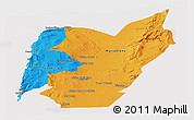 Political Panoramic Map of TOCOPILLA, cropped outside