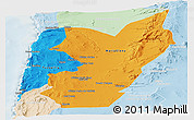 Political Panoramic Map of TOCOPILLA, lighten