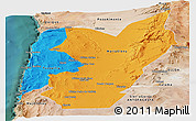 Political Panoramic Map of TOCOPILLA, satellite outside