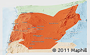 Political Shades Panoramic Map of TOCOPILLA, lighten