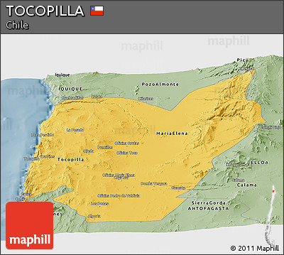 Savanna Style Panoramic Map of TOCOPILLA
