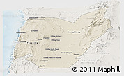 Shaded Relief Panoramic Map of TOCOPILLA, lighten