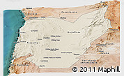 Shaded Relief Panoramic Map of TOCOPILLA, satellite outside