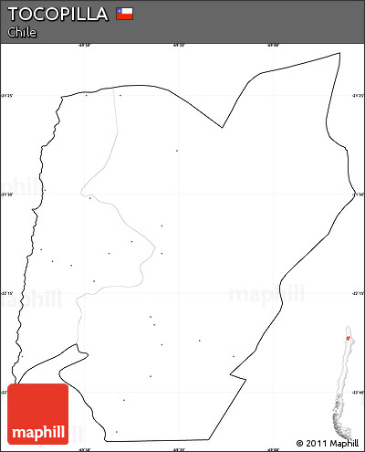 Blank Simple Map of TOCOPILLA, cropped outside, no labels