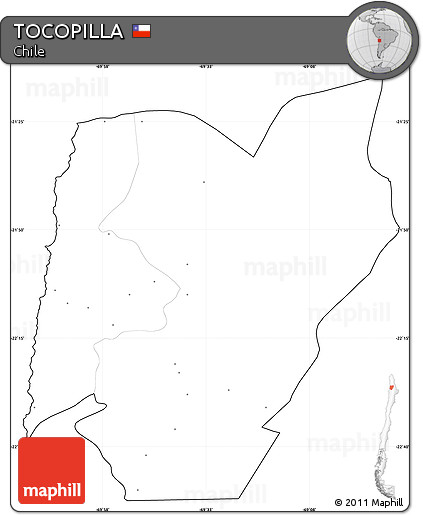 Blank Simple Map of TOCOPILLA, cropped outside, no labels