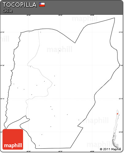 Blank Simple Map of TOCOPILLA, cropped outside, no labels