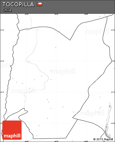 Blank Simple Map of TOCOPILLA, no labels