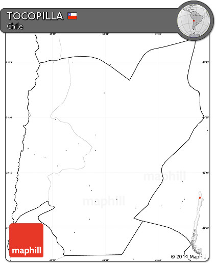 Blank Simple Map of TOCOPILLA, no labels