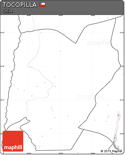 Blank Simple Map of TOCOPILLA, no labels