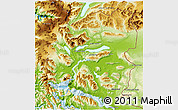 Physical 3D Map of Torres De Paine