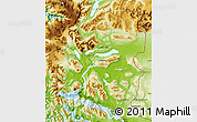 Physical Map of Torres De Paine