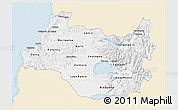 Classic Style 3D Map of VALDIVIA, single color outside