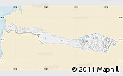 Classic Style Map of Lago Ranco, single color outside