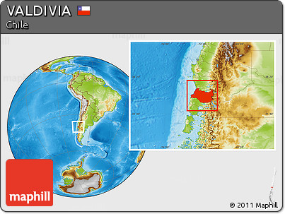 Physical Location Map of VALDIVIA