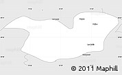 Silver Style Simple Map of Mafil