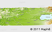 Physical Panoramic Map of Paillaco