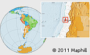 Political Location Map of VALPARAISO, highlighted country