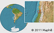 Satellite Location Map of VALPARAISO