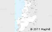 Silver Style Simple Map of VALPARAISO