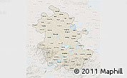 Shaded Relief 3D Map of Anhui, lighten