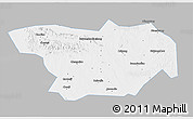 Gray 3D Map of Dingyuan, single color outside