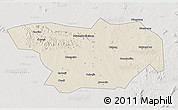 Shaded Relief 3D Map of Dingyuan, lighten, semi-desaturated