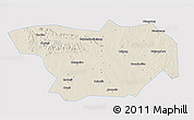 Shaded Relief 3D Map of Dingyuan, single color outside