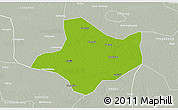 Physical 3D Map of Funan, lighten, semi-desaturated