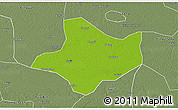 Physical 3D Map of Funan, semi-desaturated