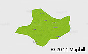 Physical 3D Map of Funan, single color outside