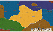Political 3D Map of Funan, darken