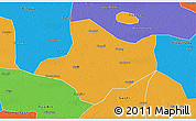 Political 3D Map of Funan
