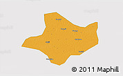 Political 3D Map of Funan, single color outside