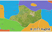Satellite 3D Map of Funan, political outside