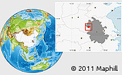 Physical Location Map of Funan, highlighted country, highlighted parent region