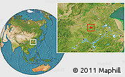 Satellite Location Map of Funan