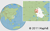 Savanna Style Location Map of Funan, highlighted parent region