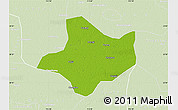 Physical Map of Funan, lighten