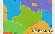 Physical Map of Funan, political outside