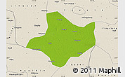 Physical Map of Funan, shaded relief outside
