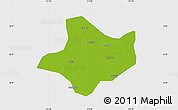 Physical Map of Funan, single color outside